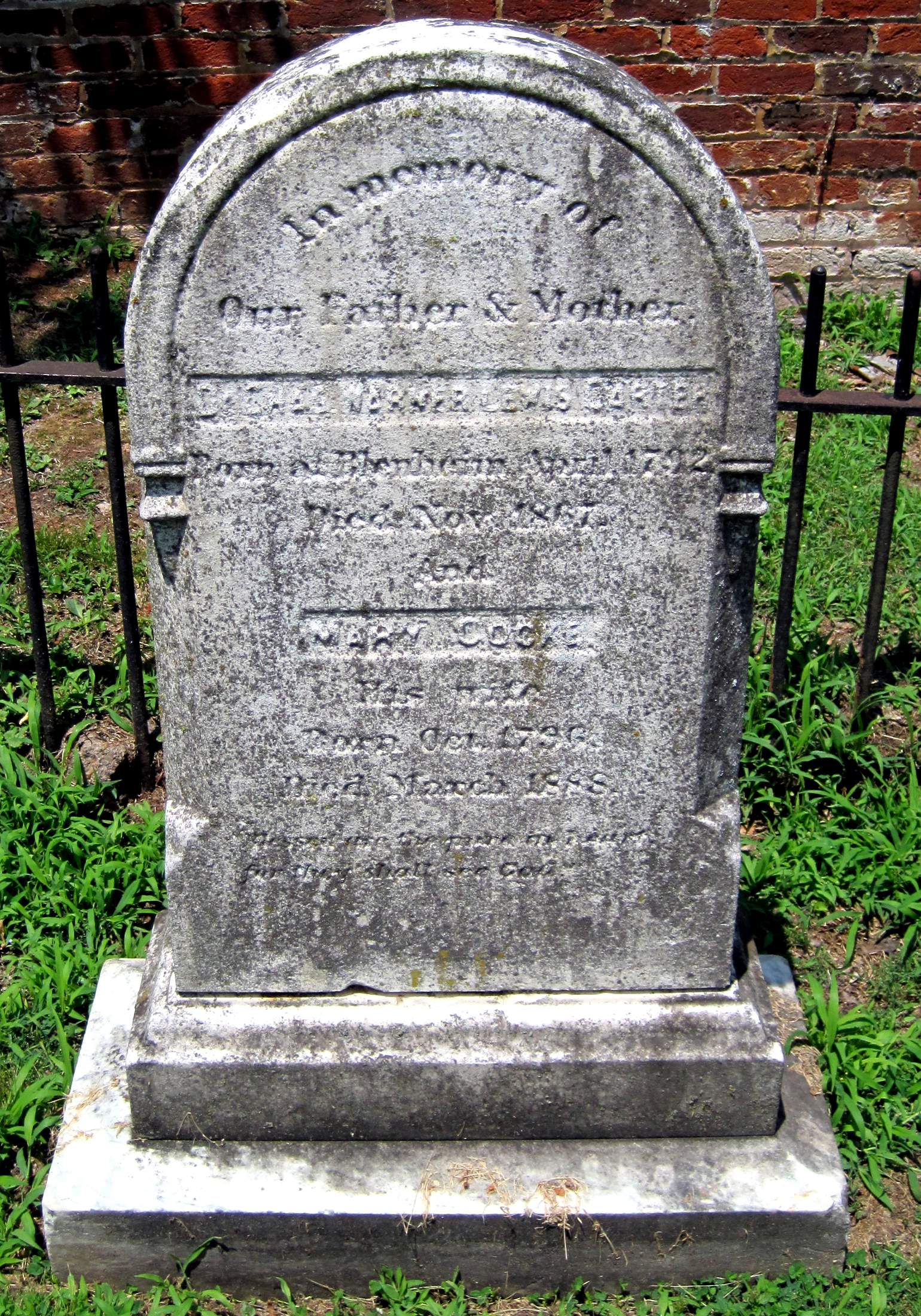 Charles Carter grave marker