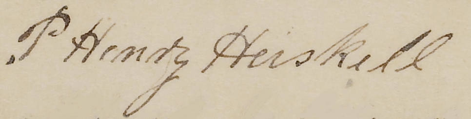 P Henry Heiskell signature