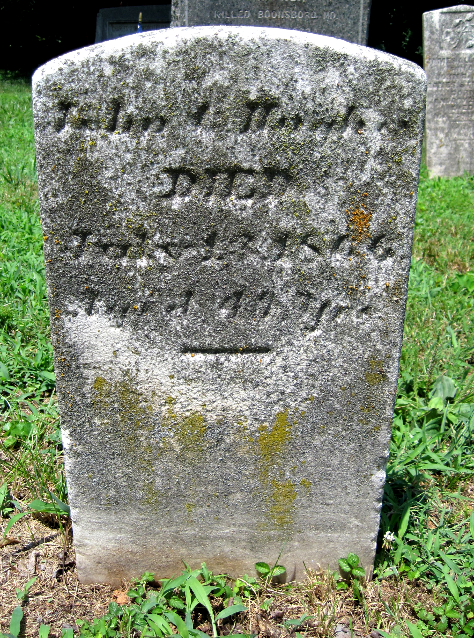John C. Hughes grave marker