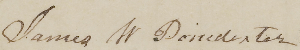 James W Poindexter signature